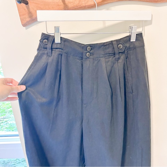 Madewell NWT The Harlow Wide-Leg Pant in Drapey Twill Cotton Linen Blend sz 0 - Picture 4 of 8